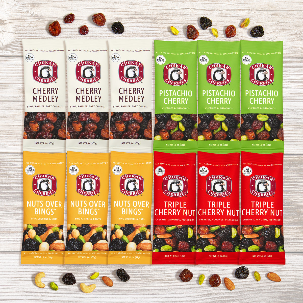 Energy Variety 12 Pack - No Sugar Added Cherry Snacks – Chukar