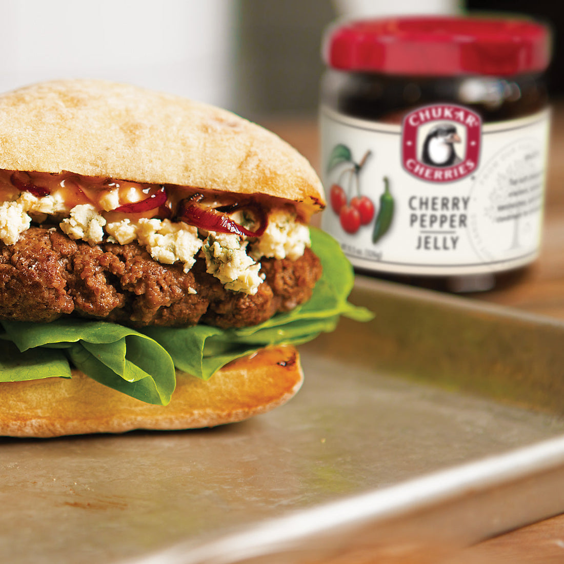 Bison Burger with Cherry Aioli