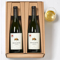 Two Chardonnay Wine Bottles