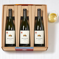 Three bottles of chardonnay wine 