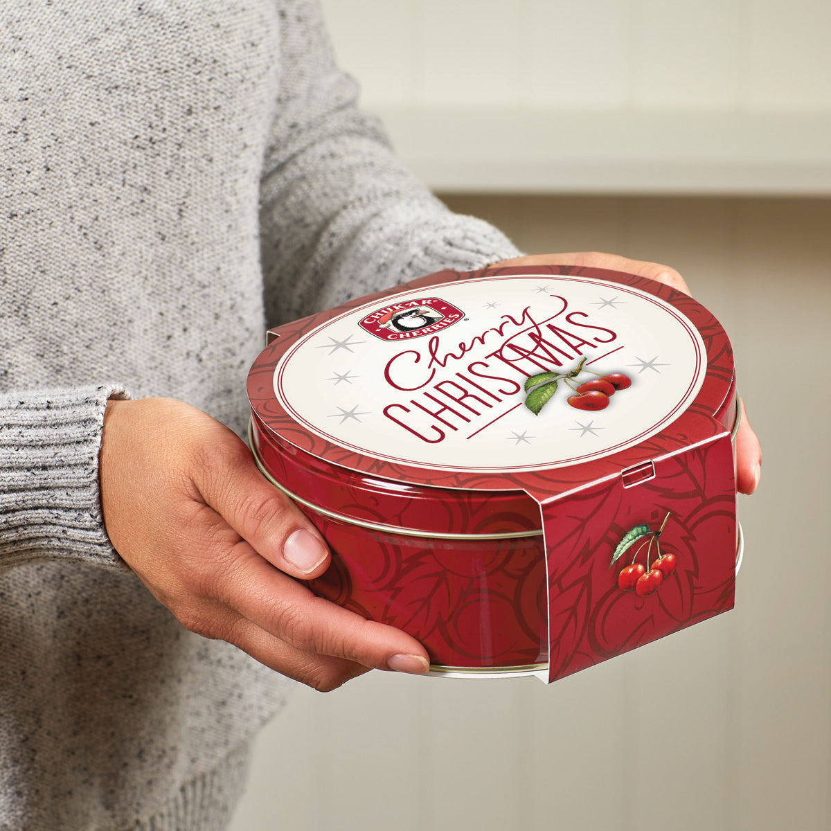Christmas Cherry Quartet Tin