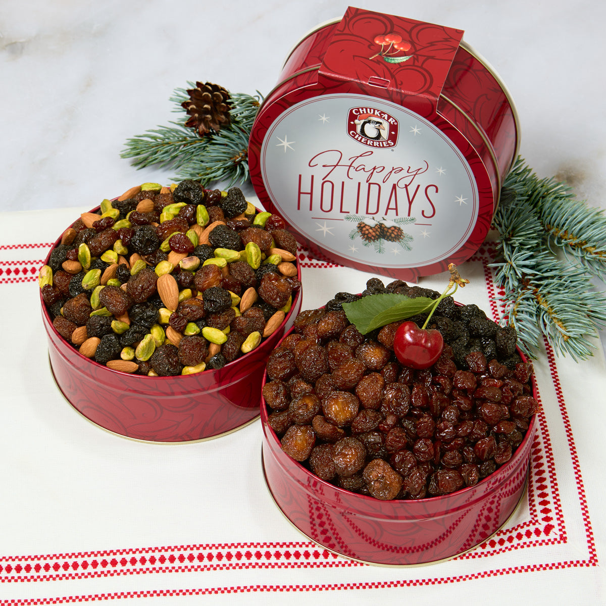 Holiday Three Cherry Tin
