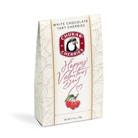 Happy valentines day filled with white chocolate cherry box for purchases over 125 dollars