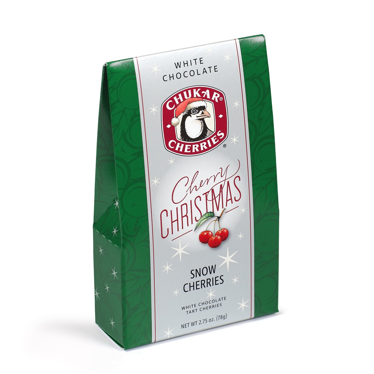 Closed box of Christmas Snow Cherries