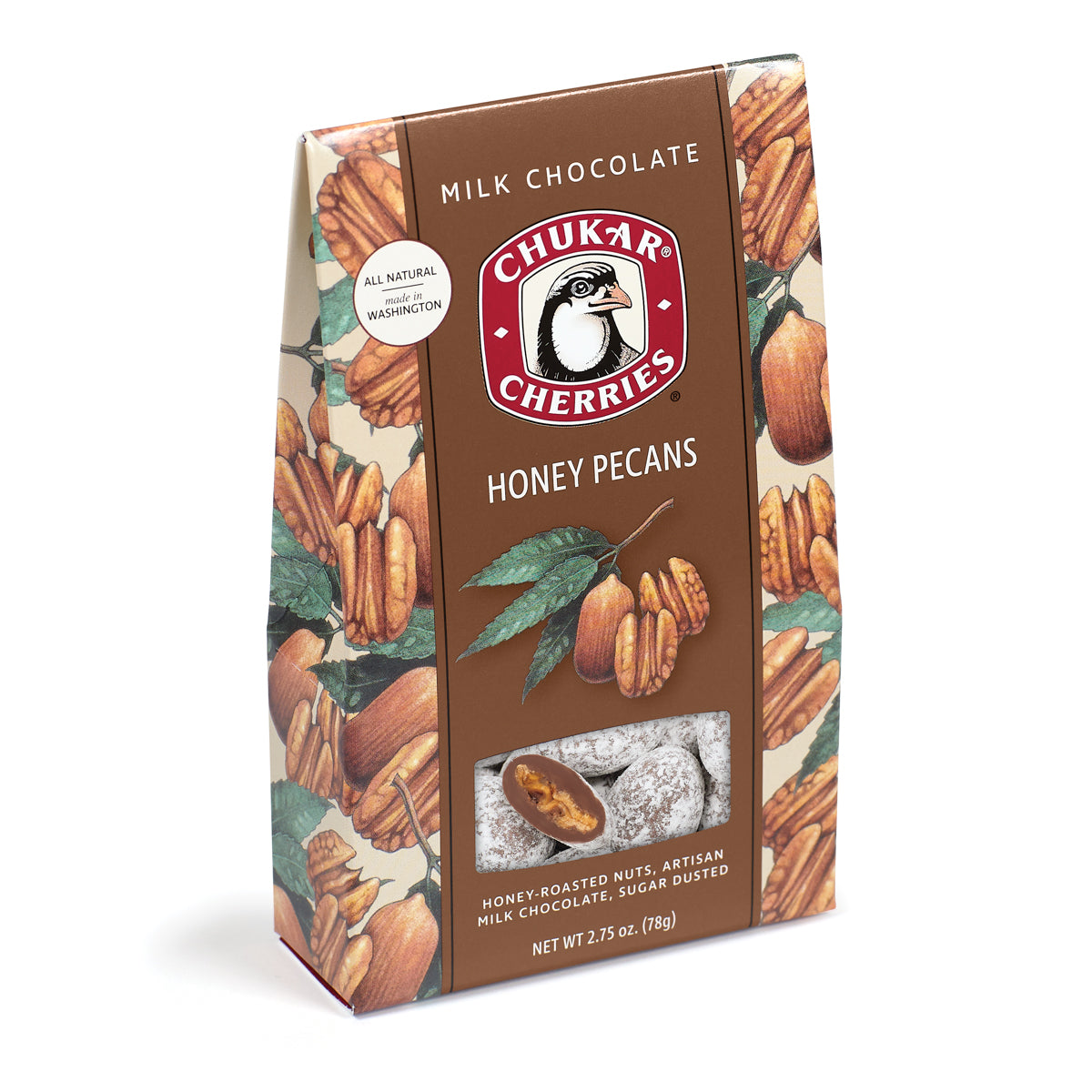 Closed box of Honey Pecans