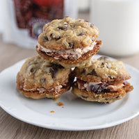 Tart cherry and chocolate sandwich cookies