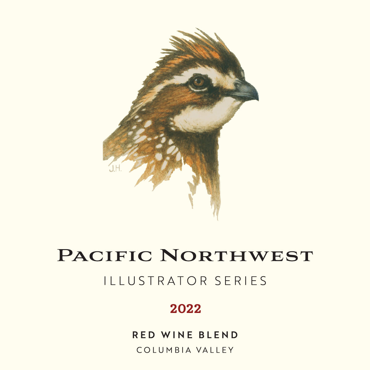 2022 vintage red wine blend bottle front label