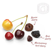 Fresh bing, rainier, and montmorency tart cherry with dried bing, rainier, and montmorency tart cherries