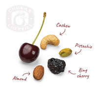 Fresh bing cherry with dried bing cherry and roasted almond, pistachio, and cashew