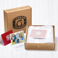 Customized gift card example and product packaging