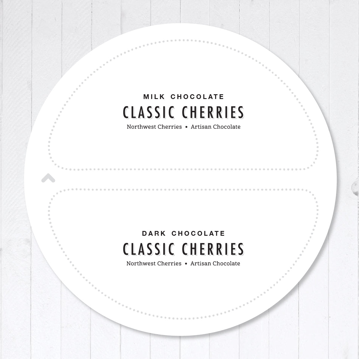 Tin map to identify contents in tin once opened.