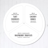 Tin map to identify contents in tin once opened.